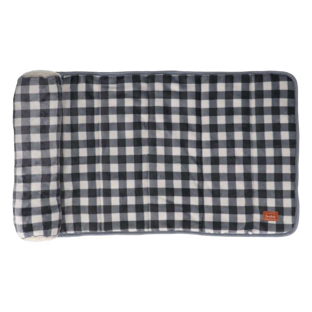 LIFELEX　あごのせマットＬ　チェック　ダークグレー　ＱＣ１２－４５２３　２６ＡＷ Ｌ