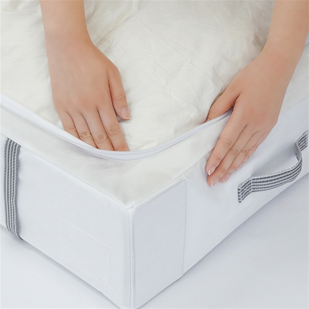 布団収納 約幅70×奥行50×高さ14cm グレー すきま用 24個セット コンパクト 優収納アルファー 圧縮 通気性抜群 不織布 押入れ送料込み 