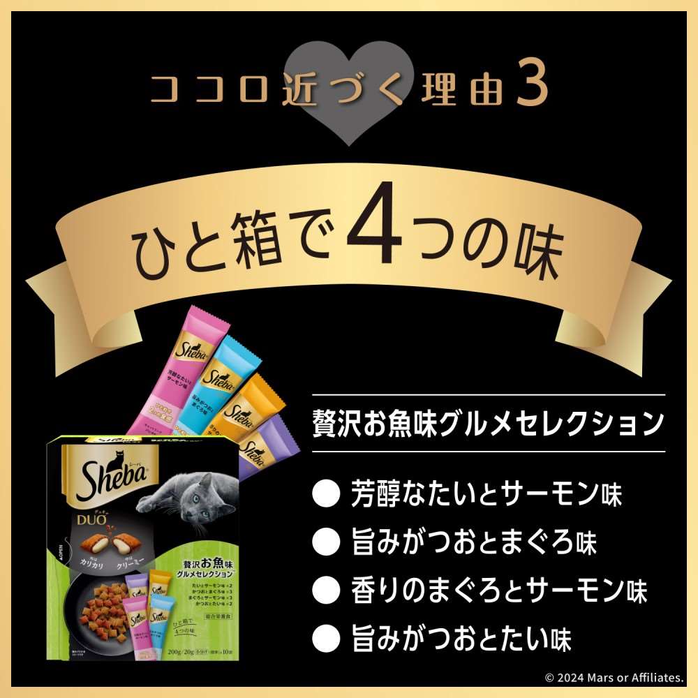 シーバ　デュオ　キャットフード　ドライ　贅沢お魚味グルメセレクション　２００ｇ　成猫用 x12個セット 贅沢お魚味グルメセレクション　２００ｇ　×１２個セット