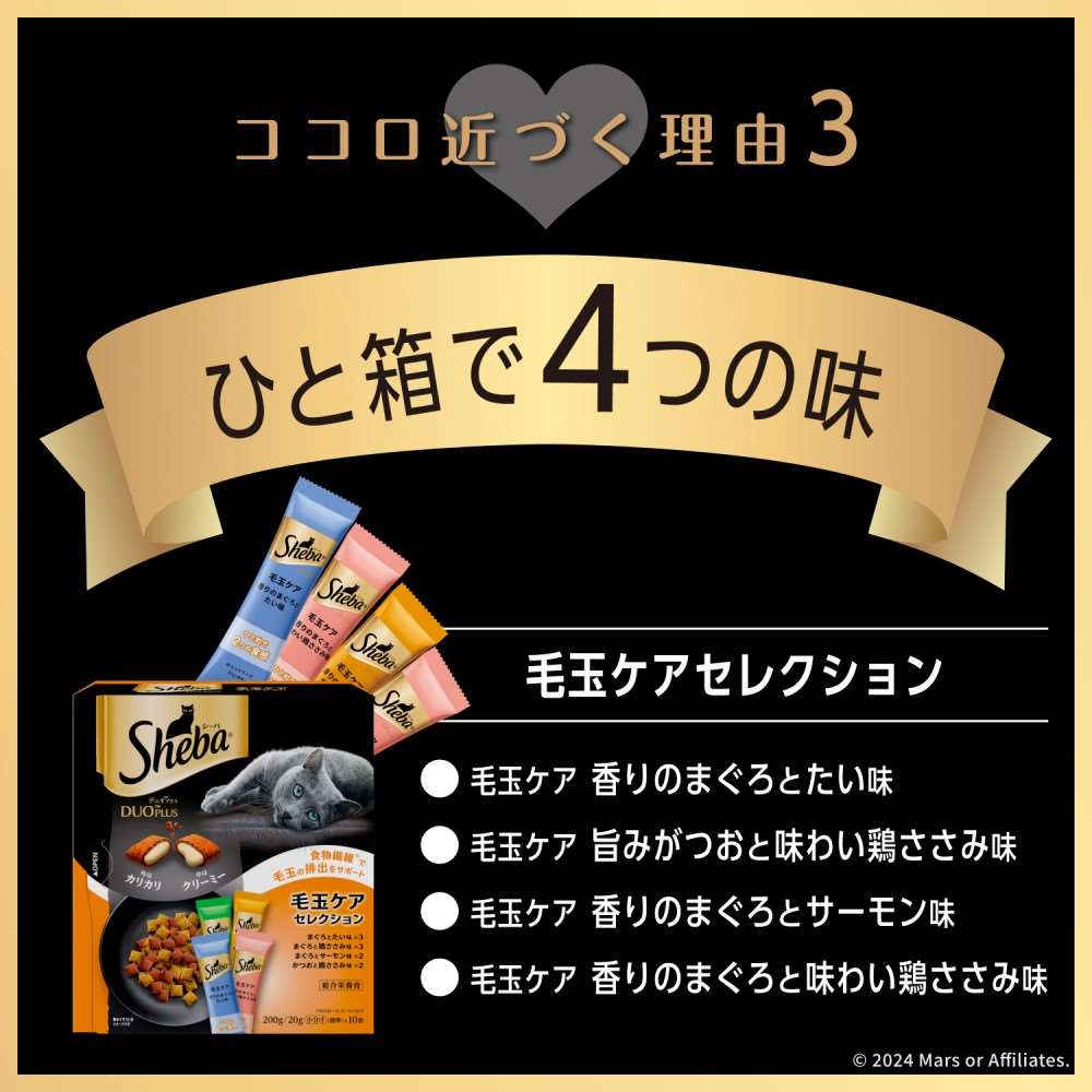 シーバ　デュオ　キャットフード　ドライ　毛玉ケアセレクション　２００ｇ　成猫用 x12個セット 毛玉ケア　×１２個セット