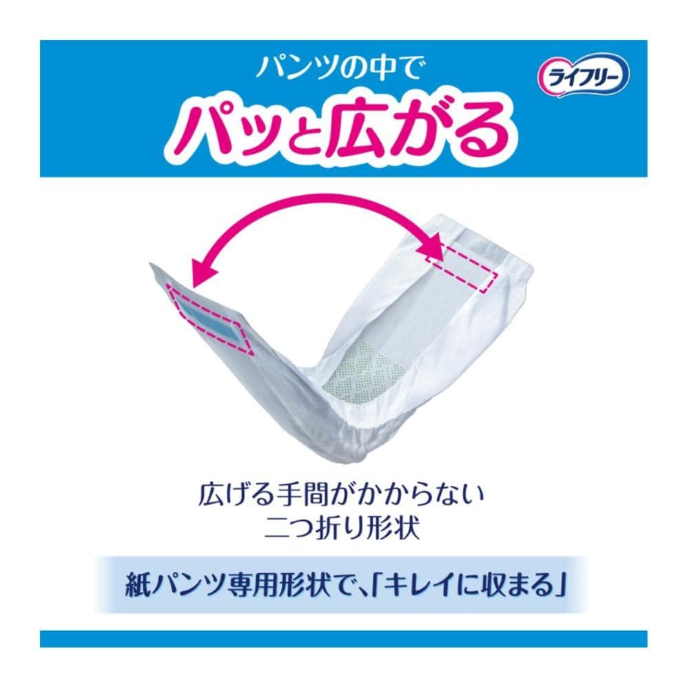 ユニ・チャーム　ライフリーズレずに安心紙パンツ専用尿とりパッド２回吸収　７２枚