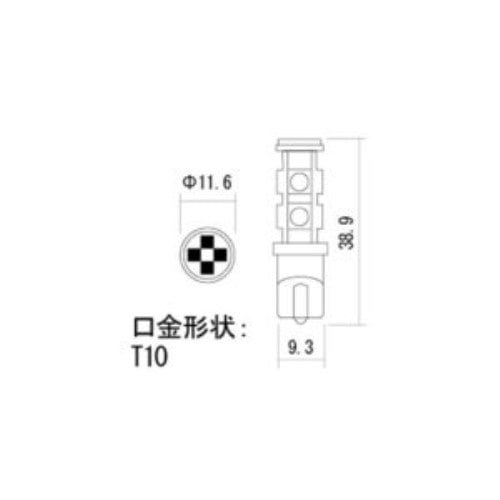 １２灯ＬＥＤウエッジ Ｔ１１　ＮＢ００７