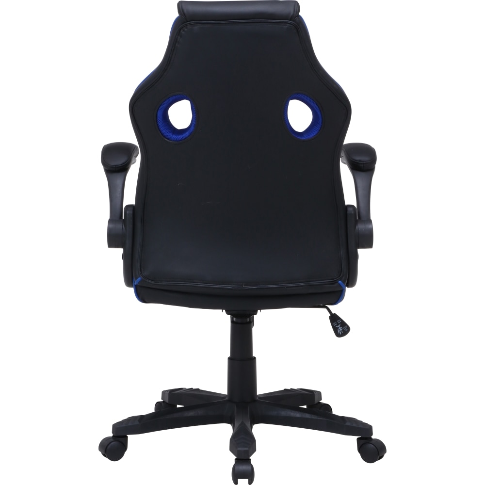 不二貿易 ゲーミングチェア シグナルブルー 回転式 リクライニング アームアップ 幅65.5cm 15508 Eスポーツ 組立式 ブルー