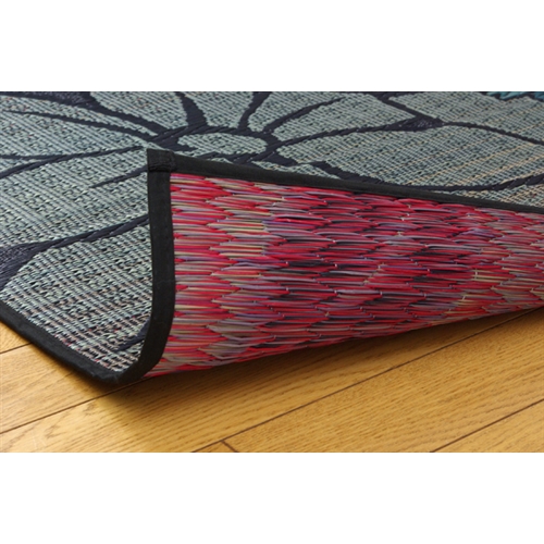 イケヒコ・コーポレーション(IKEHIKO) 純国産 袋織い草ラグカーペット 『なでしこ』 ブルー 191×250cm(ブルー 191×