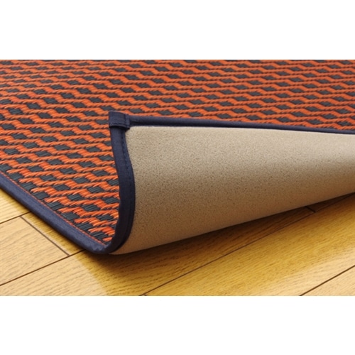 イケヒコ・コーポレーション(IKEHIKO) 　純国産　シンプルい草ラグカーペット　『Ｆリブロ』　レッド　１９０×２５０ｃｍ レッド　１９０×２５０ｃｍ
