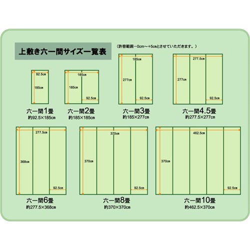 イケヒコ・コーポレーション(IKEHIKO) 　純国産　双目織　い草上敷　『松』　六一間６畳　約２７７×３６８ｃｍ 六一間６畳　約２７７×３６８ｃｍ