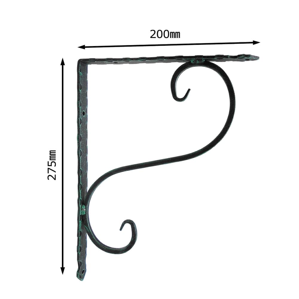 鍛冶屋の棚受　黒　200mm×275mm 黒 200mm×275mm