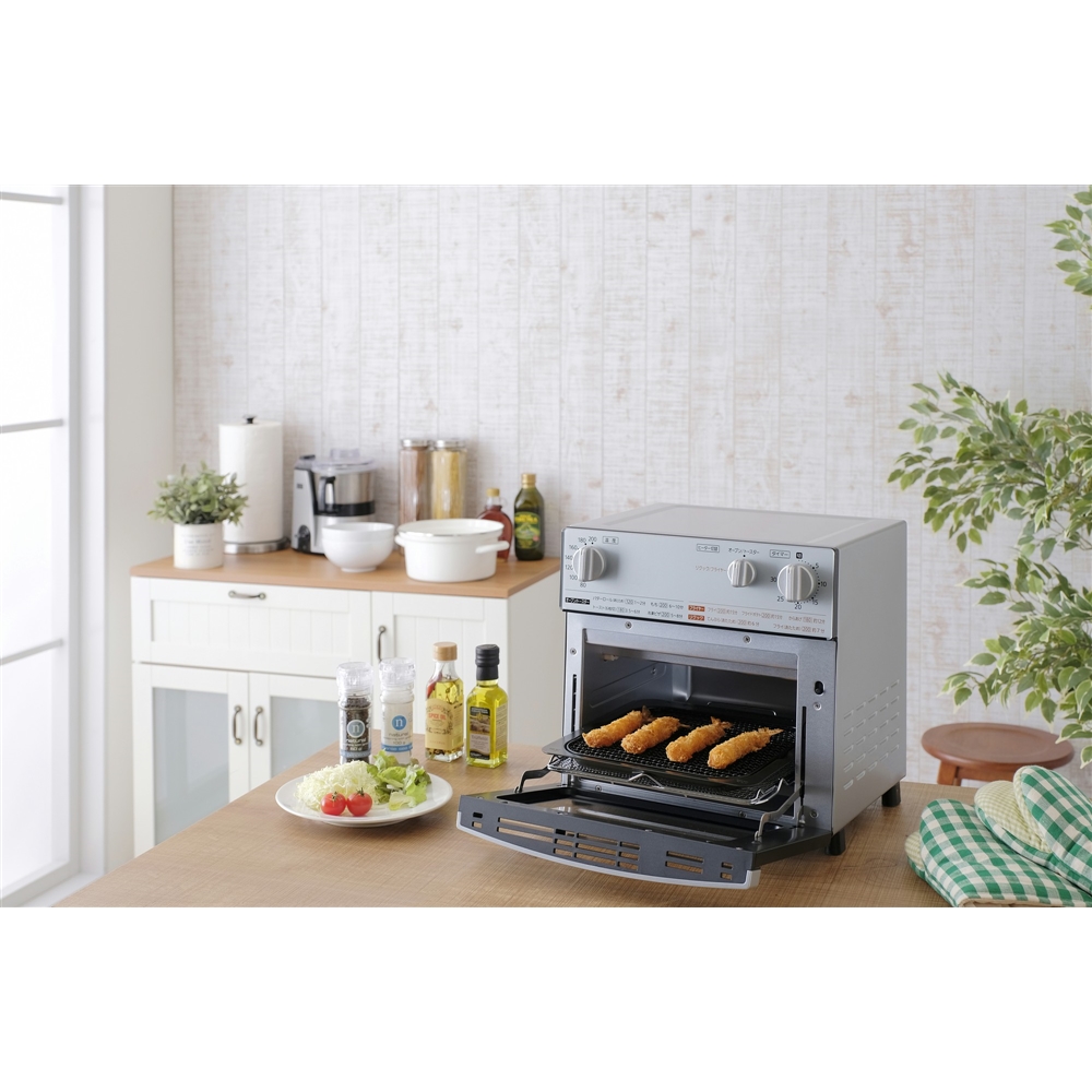 アイリスオーヤマ（IRIS OHYAMA）　ノンフライ 熱風 オーブン トースター シルバー FVX-D3B-S