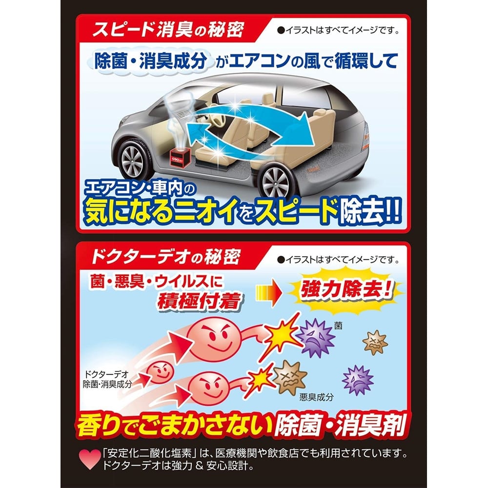 カーメイト 車用 消臭剤 ドクダーデオプレミアム スチーム 循環タイプ 使い切り 無香 安定化二酸化塩素 25ml D234 循環タイプ25ml