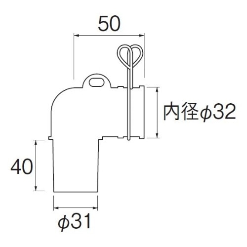 SANEI 洗濯機排水トラップエルボPH554FSA