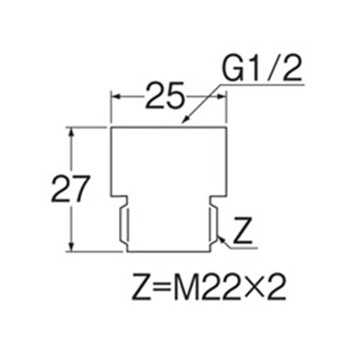 SANEI シャワヘッドアダプターPT250-3 PT-250-3