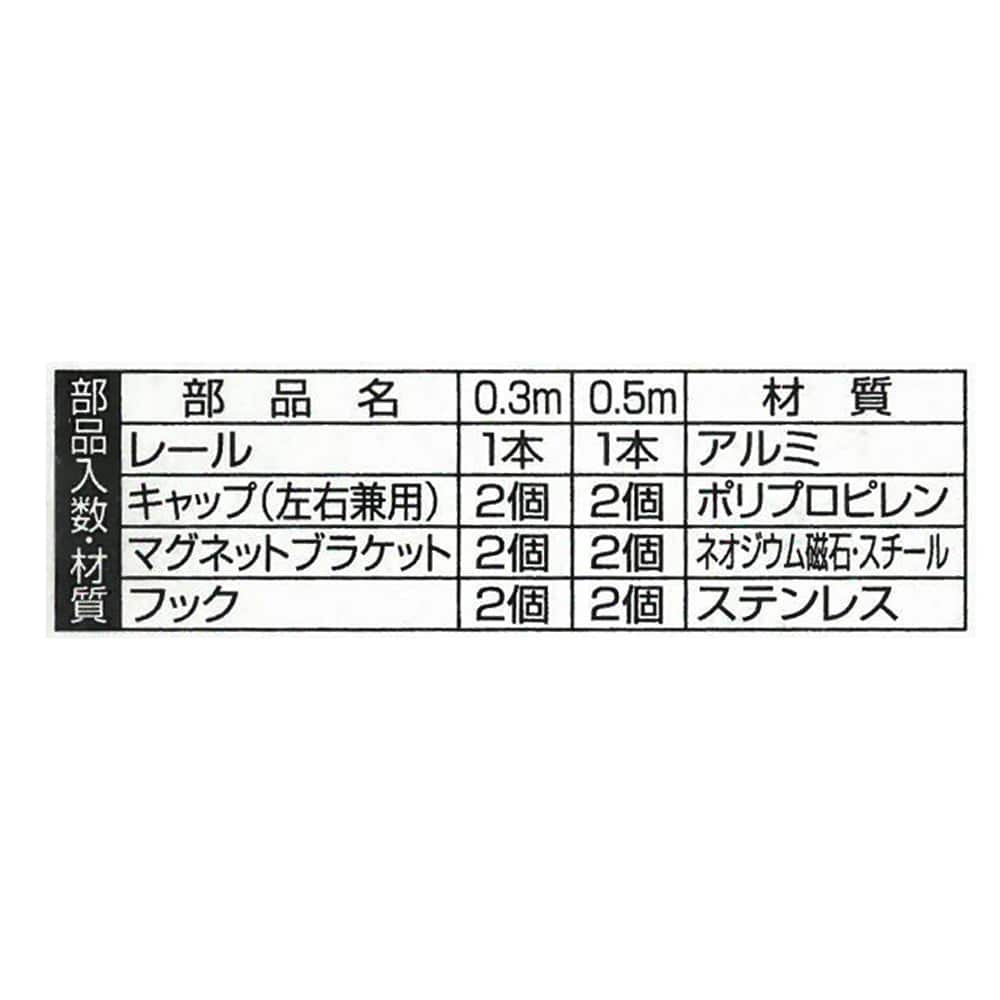 S-1ピクチャーレール　マグネットセット　ホワイト　０．５m 0.5mホワイト