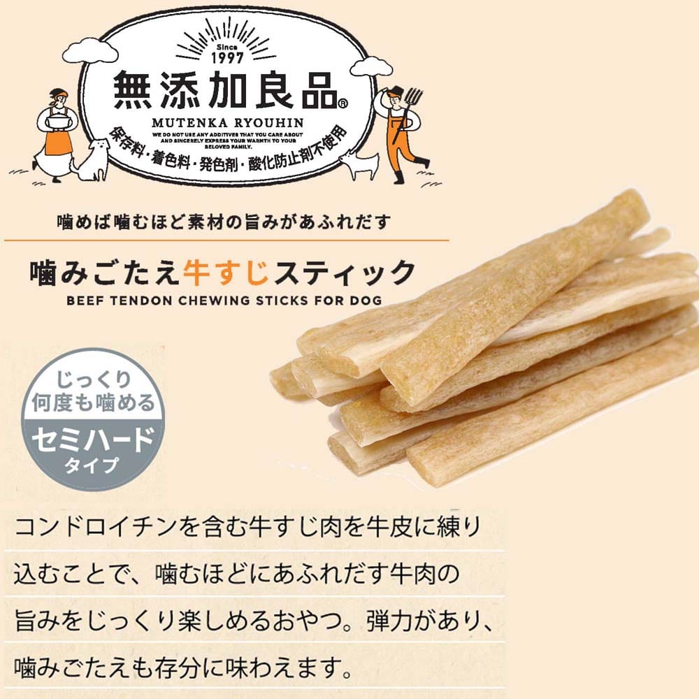 ドギーマンハヤシ　無添加良品噛みごたえ牛すじスティック １００ｇ