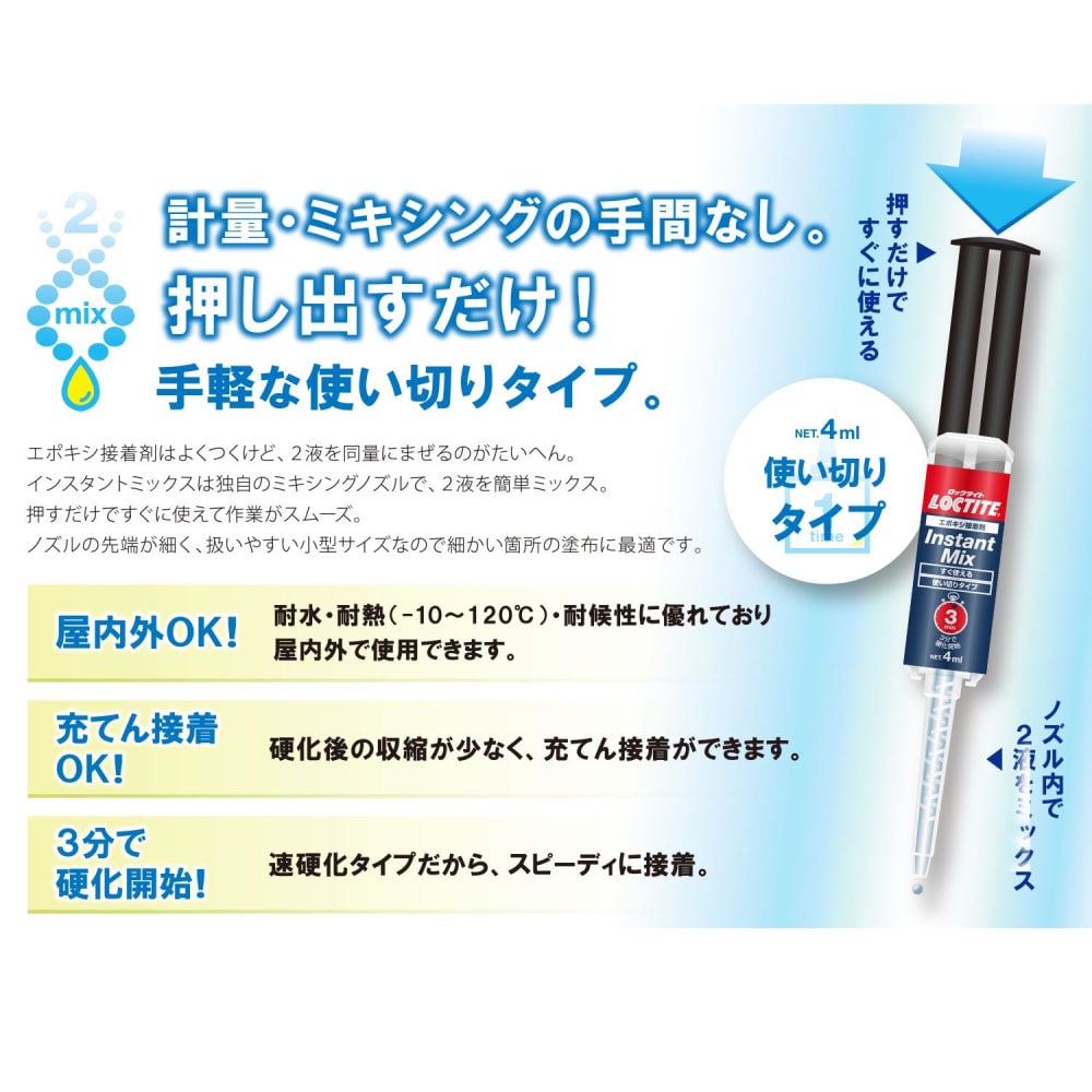 高強度エポキシ接着剤　インスタントミックス　4mｌ　LIM-004