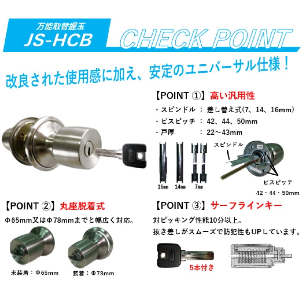 ＪＳ－ＨＣＢ Ｈキー５本　フルセット