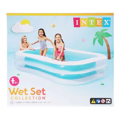 INTEX プール ビニールプール 大型 大きい おしゃれ 家庭用 長方形 スイムセンタープール 56483NP 水遊び お家 自宅 庭 インテックス ５６４８３Ｊ