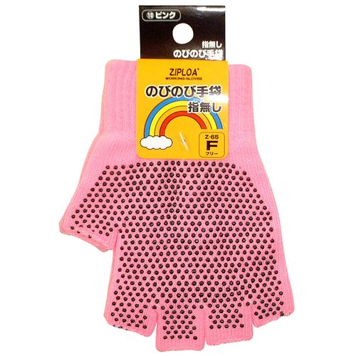 コーコス信岡(CO-COS)　のびのび手袋（指切りタイプ） Z-65 F ピンク