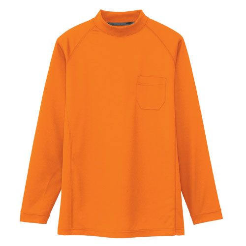 コーコス信岡(CO-COS)　長袖ローネックシャツ AS-658 5L オレンジ 5L オレンジ