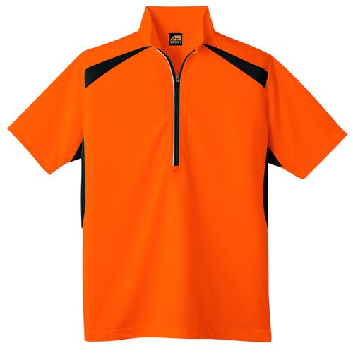 コーコス信岡(CO-COS)　半袖ハーフジップアップシャツ AS-577 SS オレンジ SS オレンジ