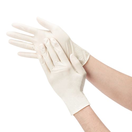 コーコス信岡(CO-COS)　天然ゴム手袋１００枚（粉なし） Ｚ−91 Ｍ ナチュラル