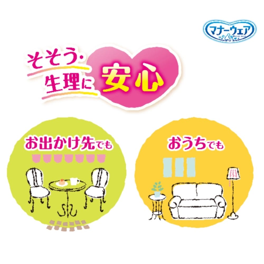 ユニ・チャーム　マナーウェア 女の子用 SSS ドットチェック 42枚　×１２セット
