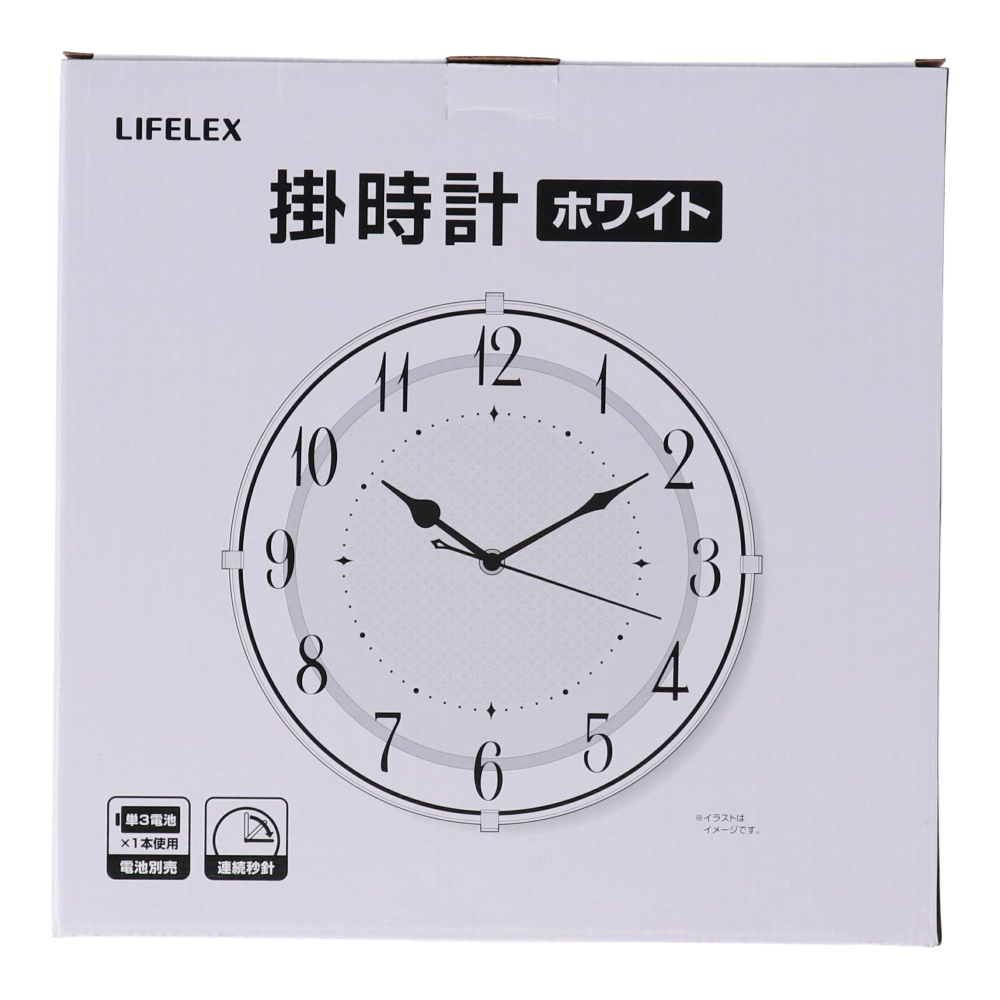 LIFELEX　掛時計　ＦＸ－５８６５ ホワイト