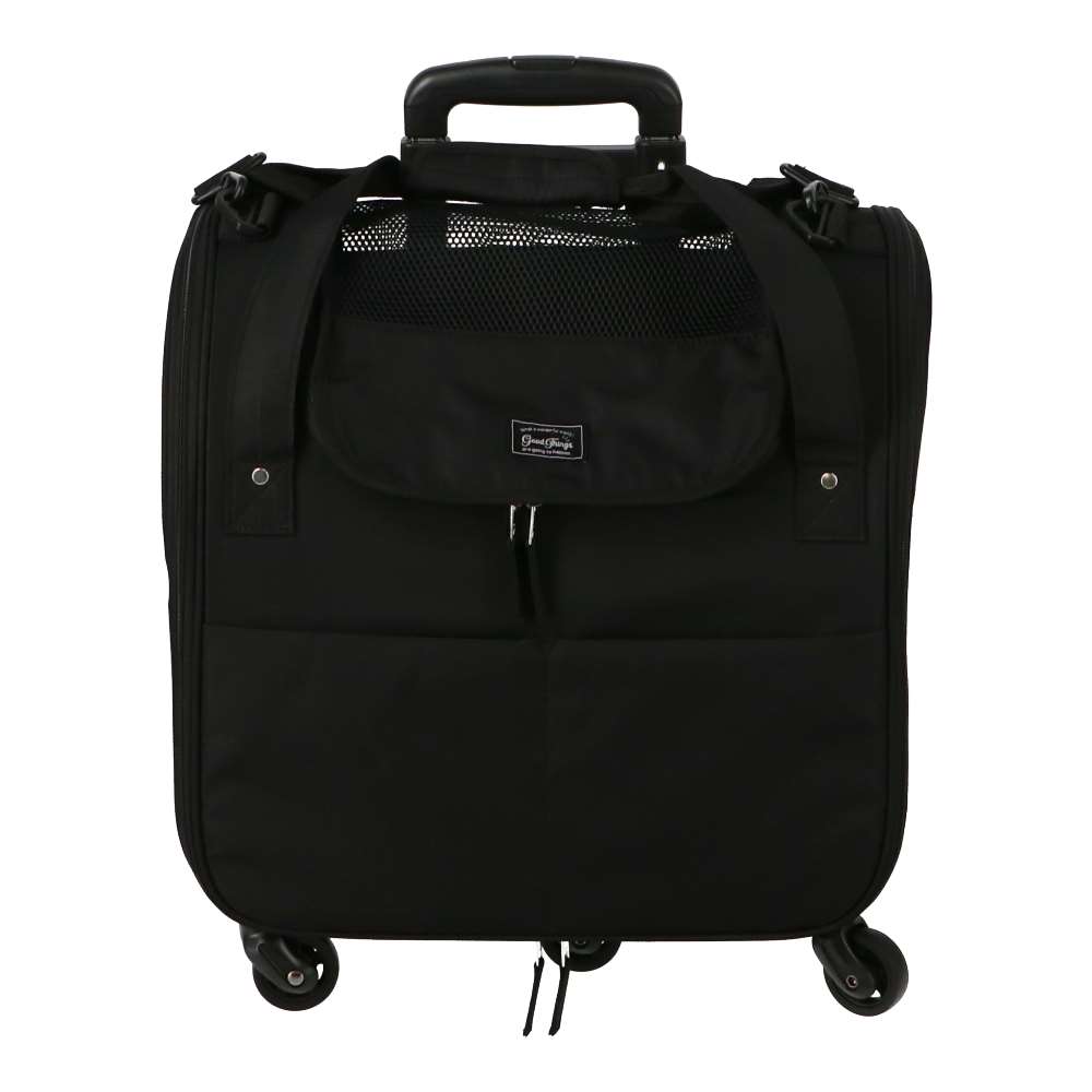 LIFELEX　折り畳めるトローリー付　３ＷＡＹキャリーバッグ　ＢＩ１２－２５２９　ブラック
