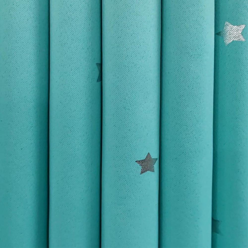 LIFELEX　遮光遮熱保温カーテン　スター　１００×１３５ｃｍ　ターコイズブルー 幅100×丈135ｃｍ