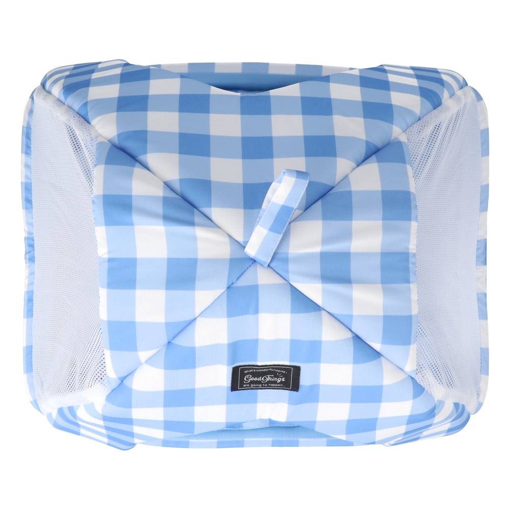 LIFELEX 接触冷感テントベッド ギンガムチェック BL QR12-7511 ブルー 26SS