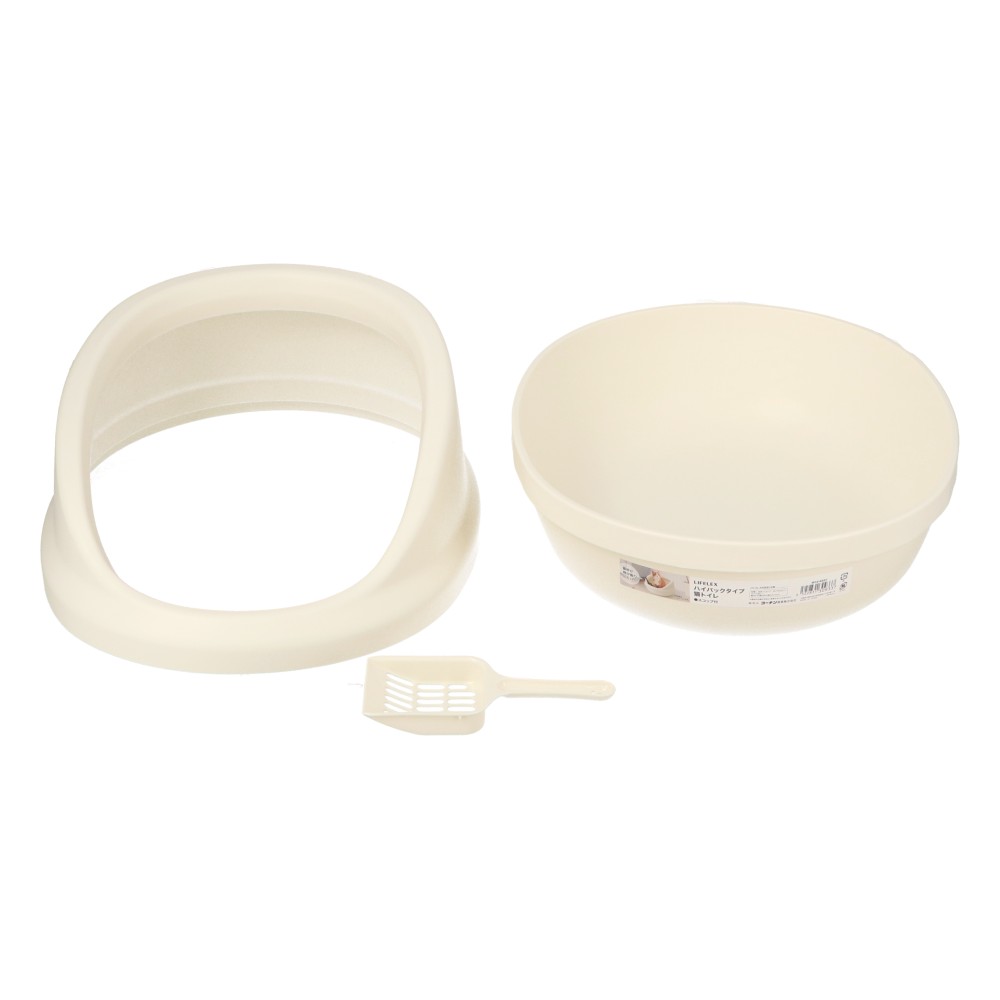 LIFELEX　ハイバックタイプ猫トイレ　ＩＲ１２－９３３７　アイボリー