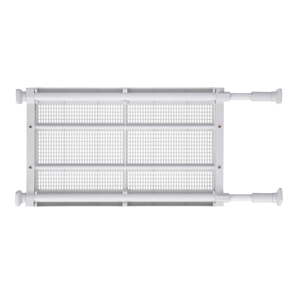 LIFELEX 伸縮突張カバー棚 ワイド マットホワイト 65～95cm HH21-6885 ワイド