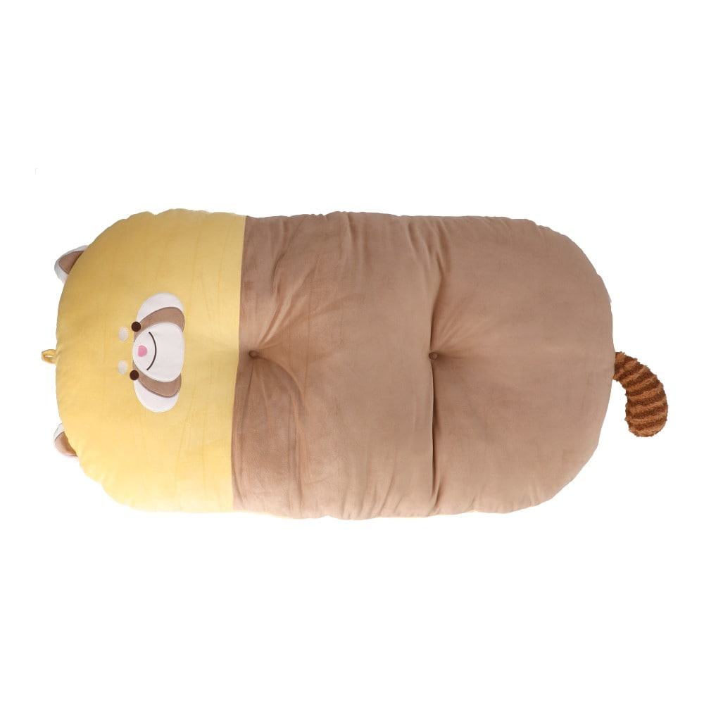 LIFELEX　モチモチアニマルロングクッション　レッサーパンダ　イエロー レッサーパンダ・イエロー