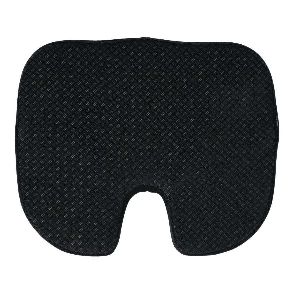 LIFELEX　通気性の良い高反発ファイバーＵ型メッシュクッション　４５×３７×６ＢＫ