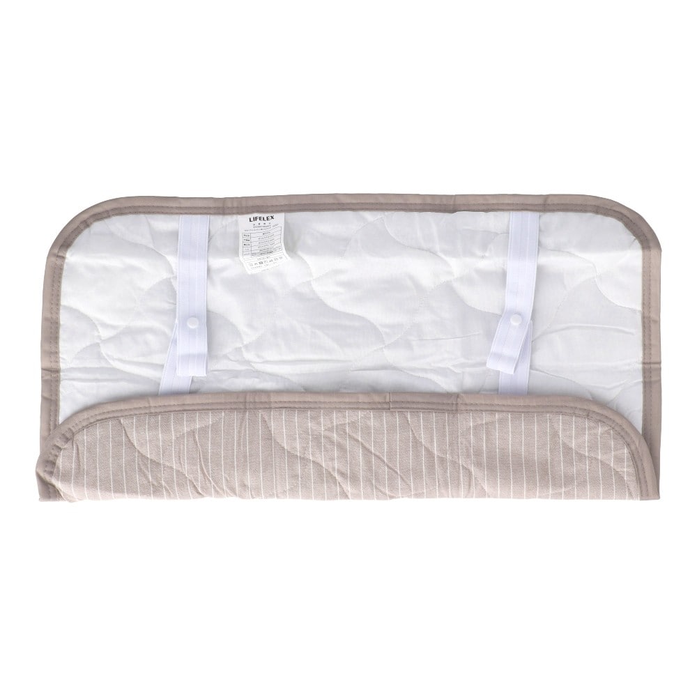 LIFELEX　ウオッシュコットンまくらパッド　モカストライプ まくらパッド モカストライプ