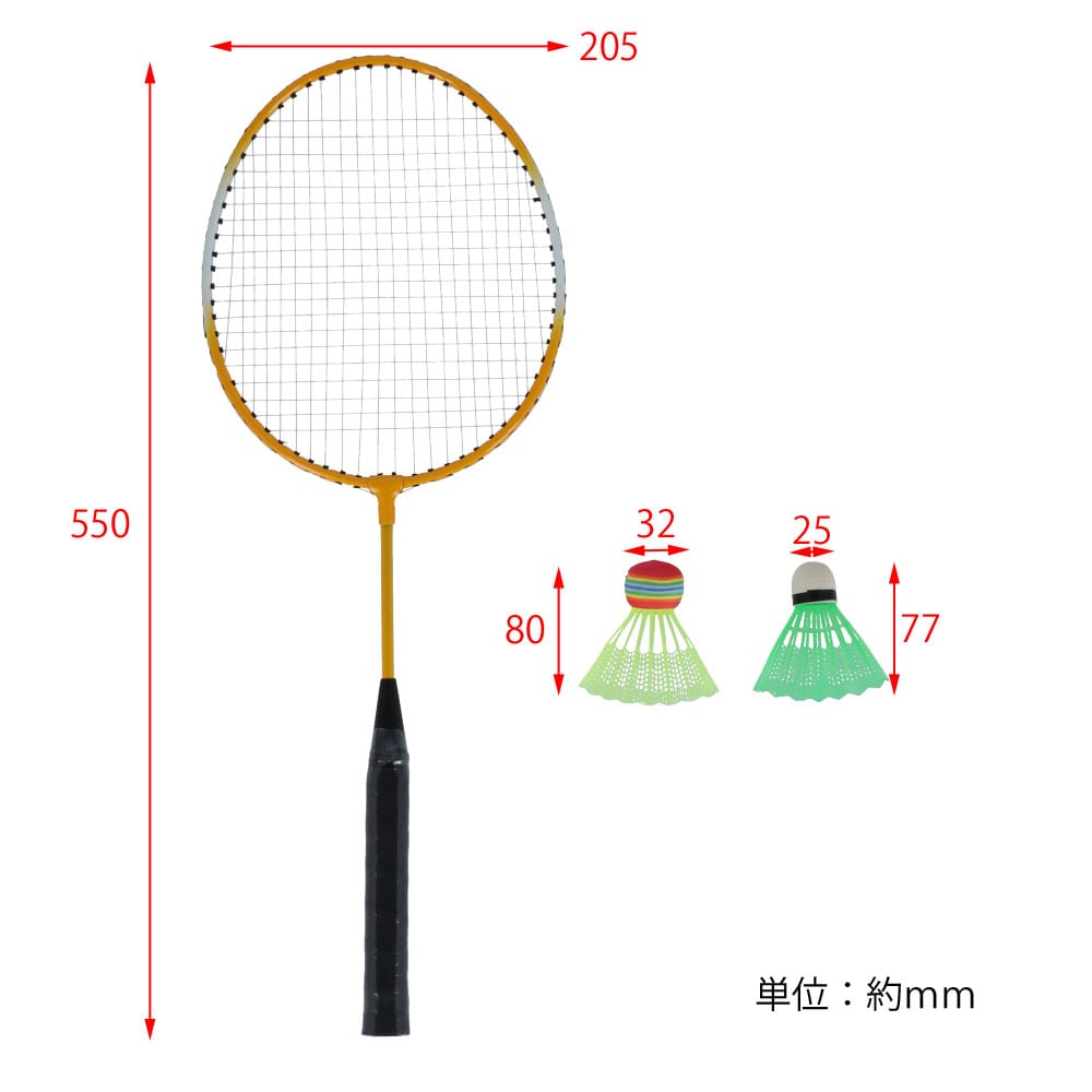 EDLP ミニバトミントン Ｓ ラケット２本・羽根2個付