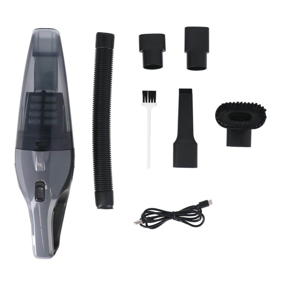 PortTech　ＵＳＢ充電式ハンディクリーナー　乾湿両用　ＡＴ１２　ブラック＆グレー