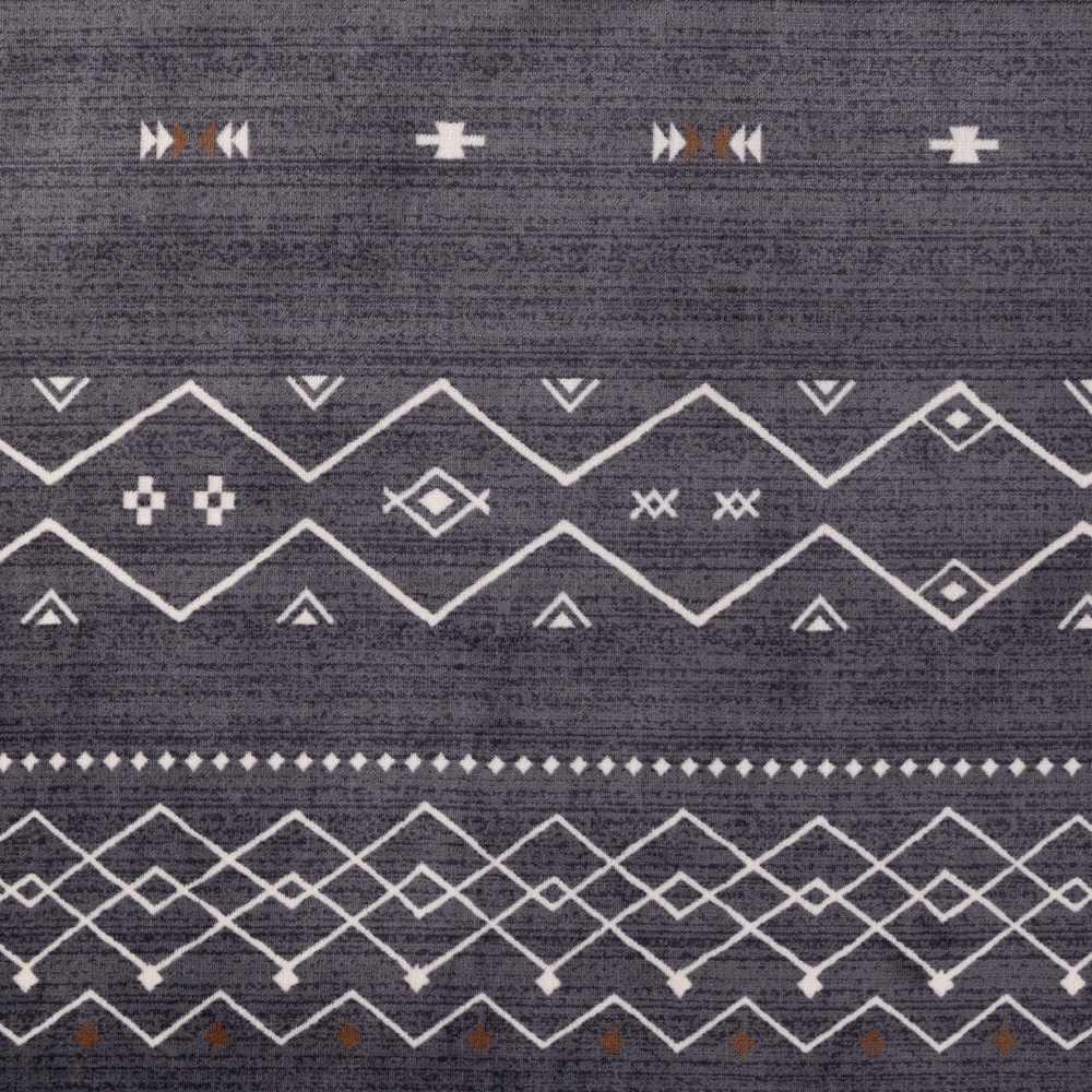 LIFELEX 吸湿発熱ふっくらラグ キリム 185×185DGY キリム 185×185