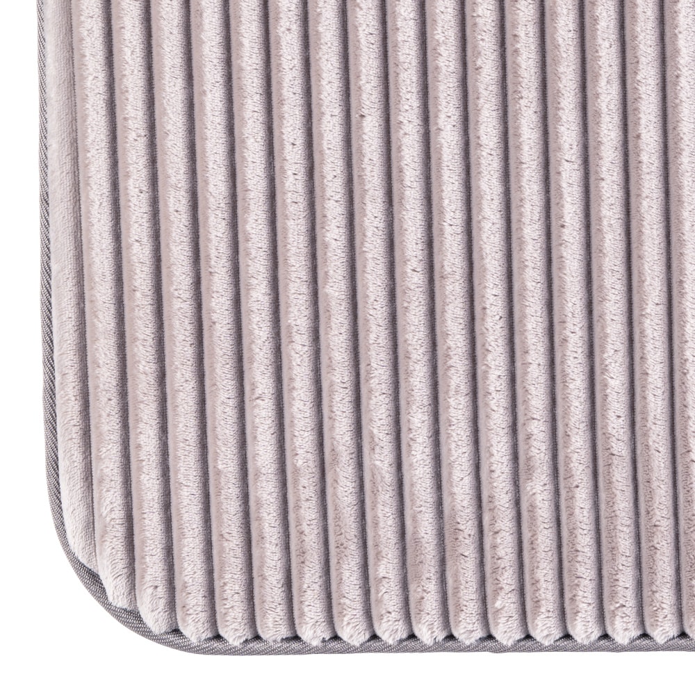 LIFELEX 吸湿発熱ボリュームラグ ストライプ 2.2帖 185×185 グレージュ 185×185