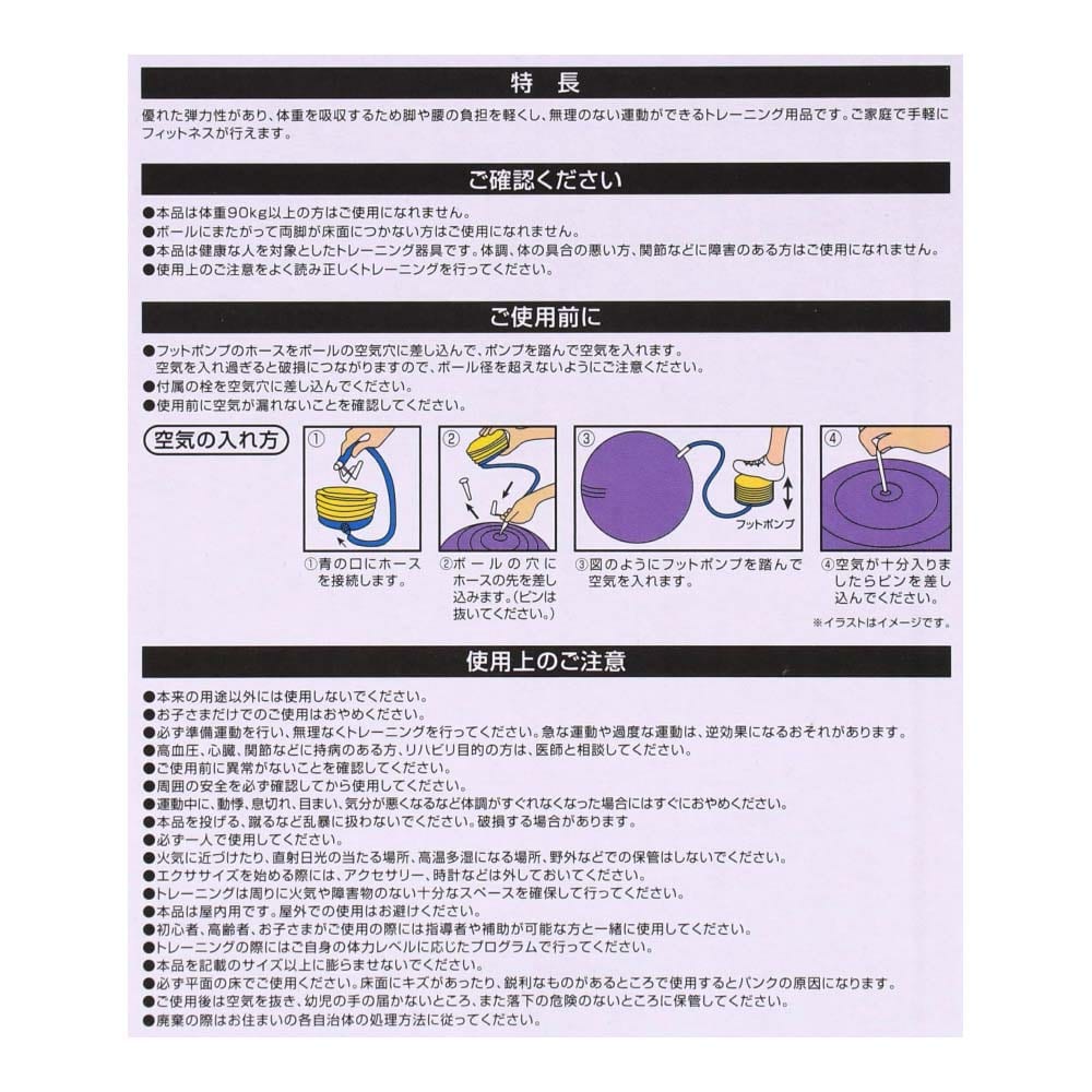 SOUTHERNPORT ノンバースト フィットネスボール 75cm ライトパープル: カー・自転車・レジャー|ホームセンターコーナンの通販サイト