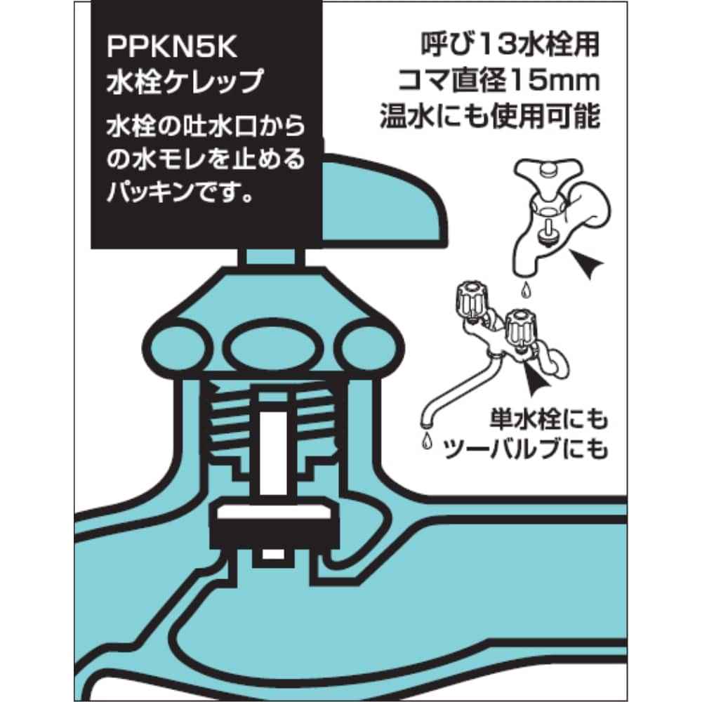 カクダイ 露出型二口ヒューズガス栓 (LPG用) 440-133L-13 - 1