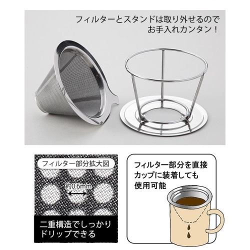 ステンレス製のコーヒードリッパー　0390055