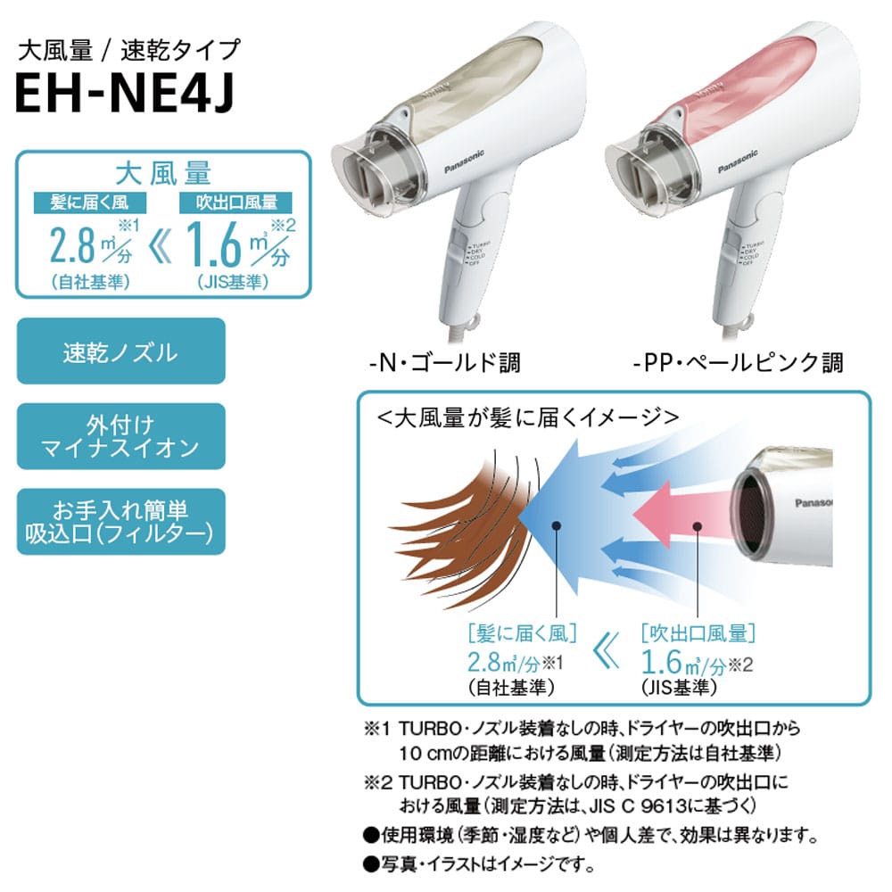 ドライヤーイオニティ　ピンク　ＥＨ－ＮＥ４Ｊ－ＰＰ ピンク