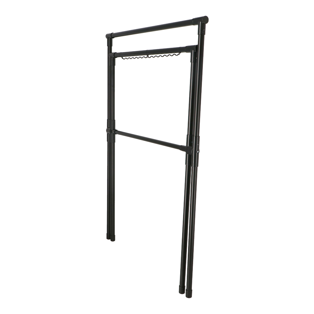 LIFELEX　伸縮室内Ｘ型物干しブラック　ＷＥＨ２１－００２４ ブラック