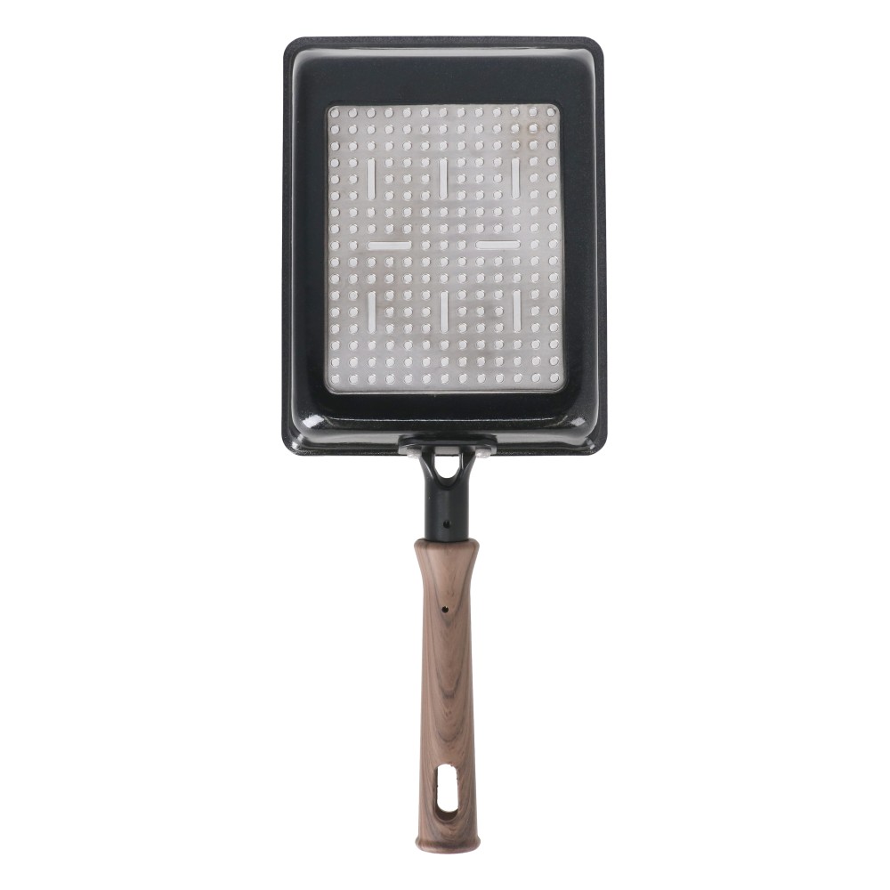 LIFELEX　３０００ｔプレスで圧縮したＩＨフライパン玉子焼き　ＩＨＭＰー１３１８　メタリックブラック 玉子焼き