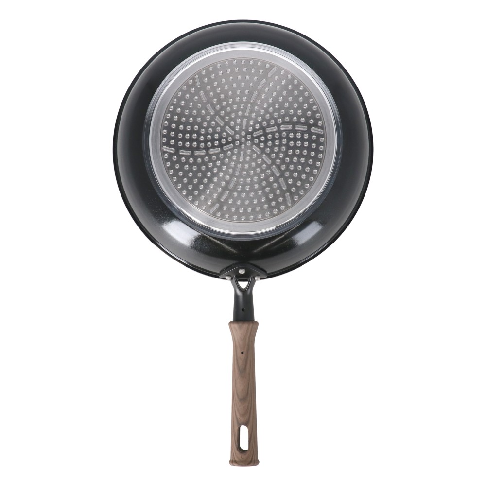 LIFELEX　３０００ｔプレスで圧縮したＩＨフライパン２８ｃｍ　ＩＨＭＰー２８　メタリックブラック 28cm