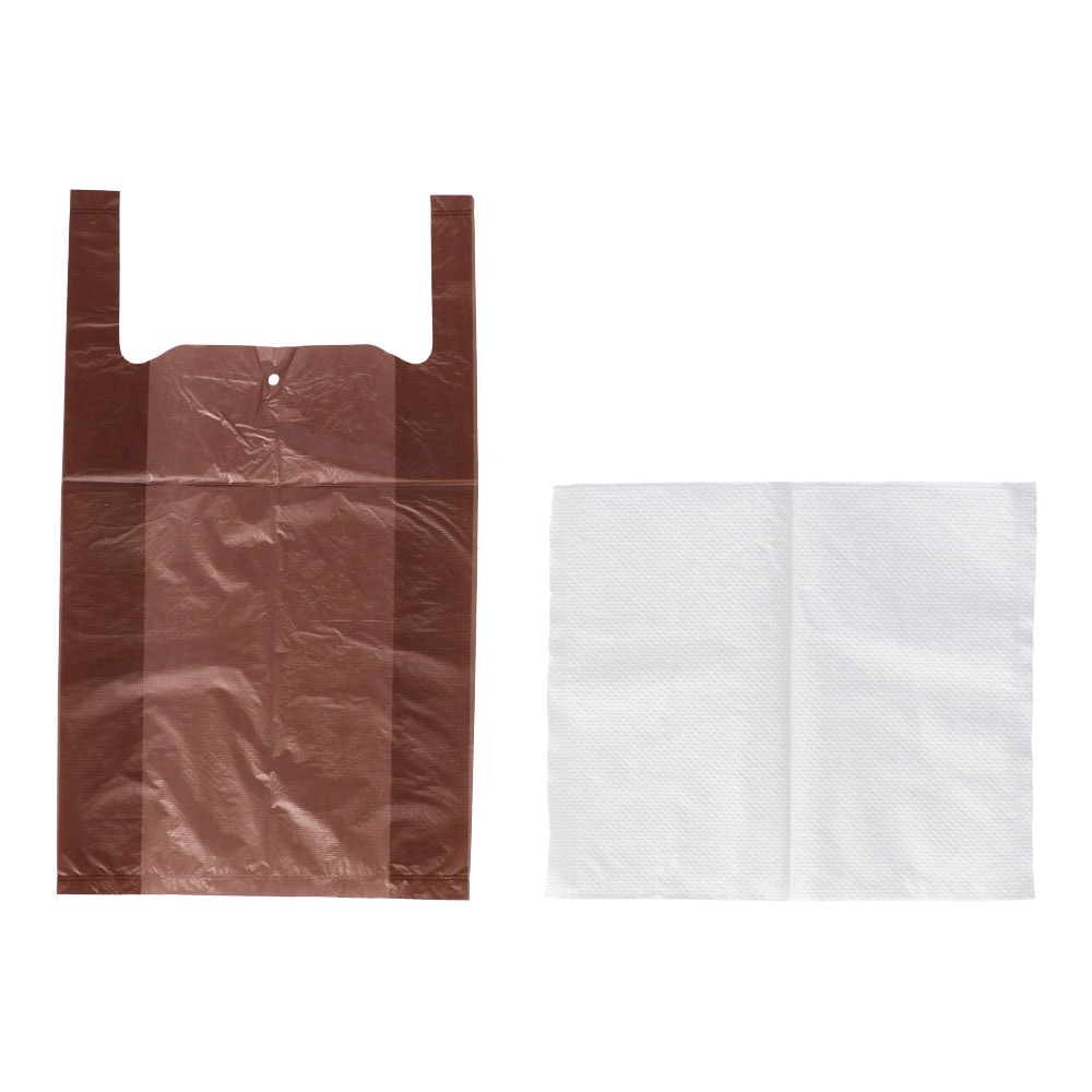 LIFELEX　お散歩パック　４００枚　ＤＧ１２－９２２５　ホワイト／ブラウン 400枚