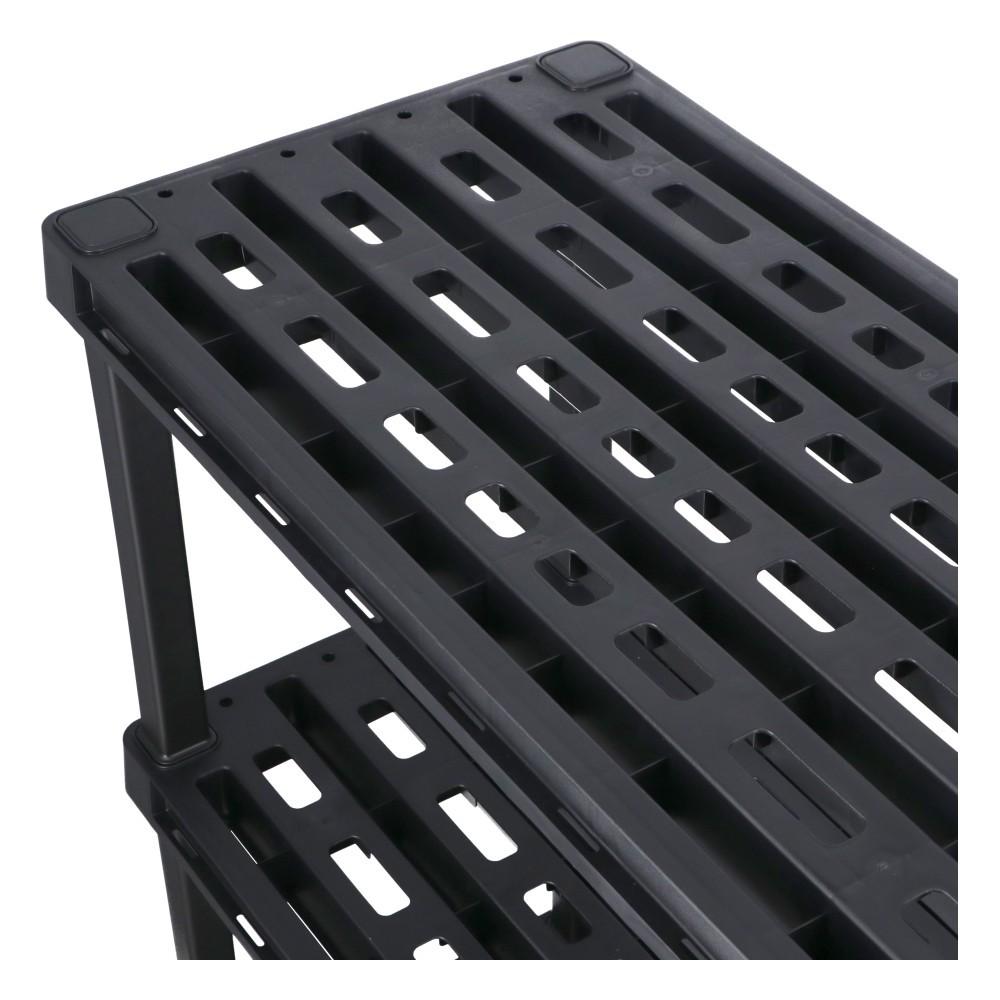 プラスチックラック　３段　Ｗ９１４　ＫＰＲ－９４３０　ブラック 3段 W914