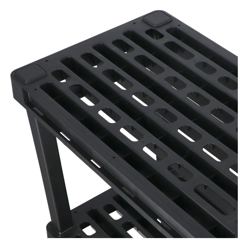 プラスチックラック　５段　Ｗ７２０　ＫＰＲ－９４８５　ブラック 5段 W720