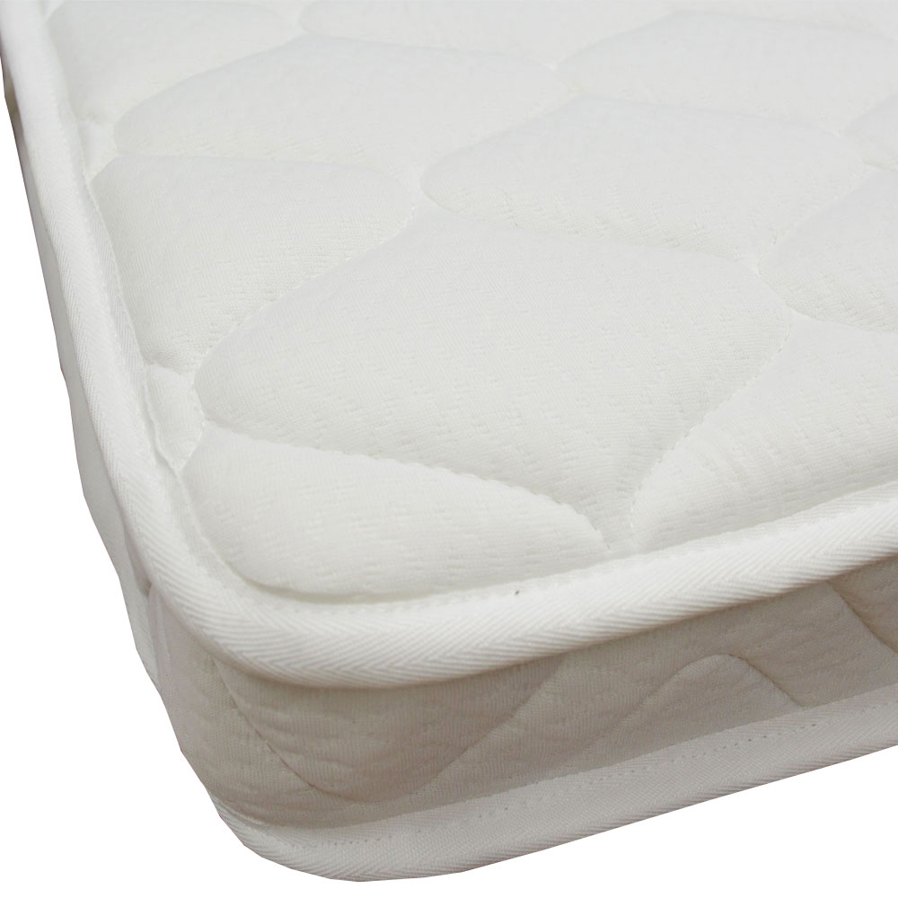 3つ折りポケットコイルマットレス シングル 体圧分散 S97195-10 幅97x奥行195x高さ10cm 白 折りたたみ収納 コンパクト