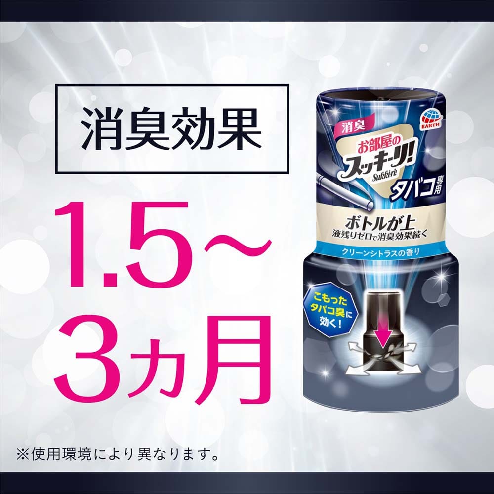 アース製薬 お部屋のスッキーリ！Sukki-ri! タバコ用 クリーンシトラスの香り タバコ用クリーンシトラス